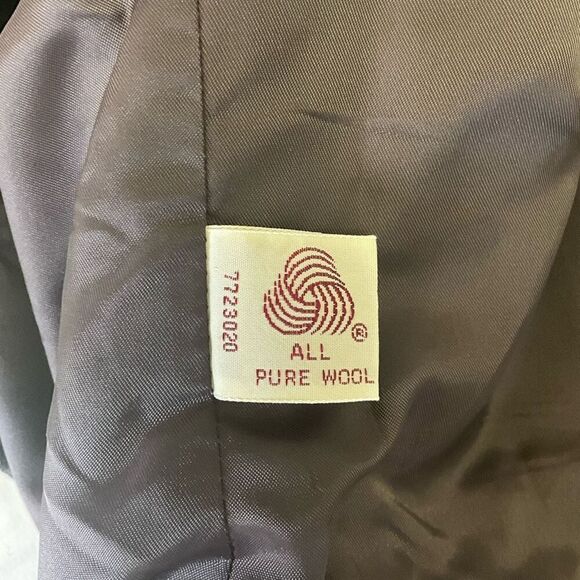 Vintage 80s Cassidy Women’s Size 8 Wool Blend Acetate Grey Boxy Blazer J… - Picture 12 of 14